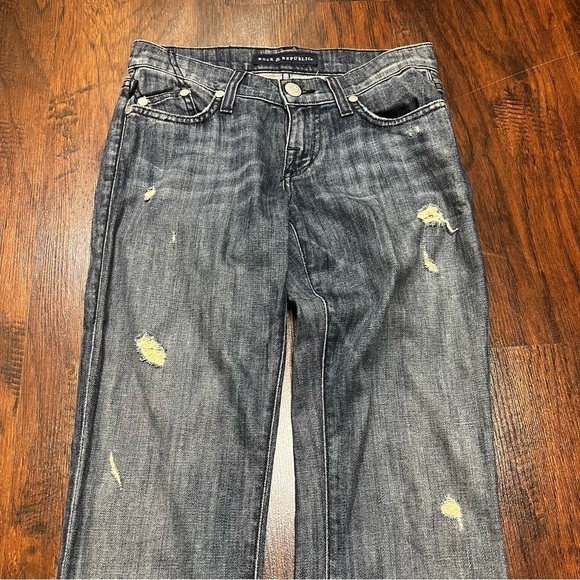 ROCK & REPUBLIC JEANS “KASSANDRA” boot cut denims. Dirty wash *altered length 25 - Picture 9 of 15